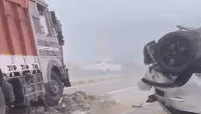 accident in dense fog in Patiala